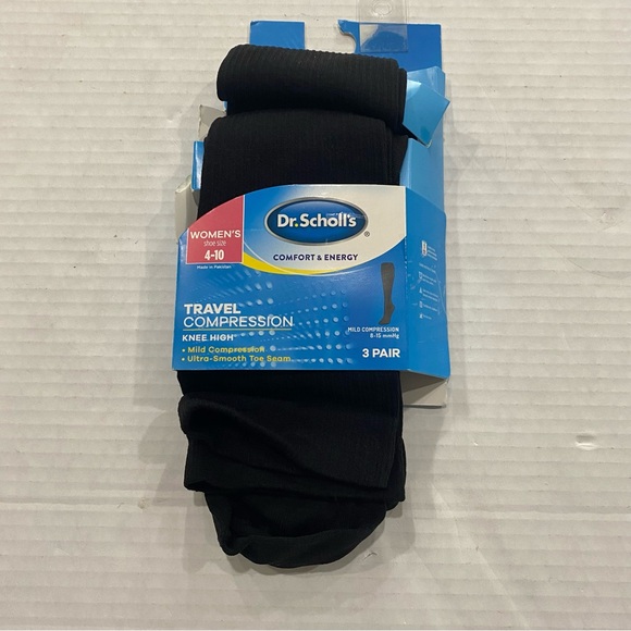 DrScholl's z 4-10 Women's Travel Compression Knee High Socks Pack Of 2 - Picture 1 of 2